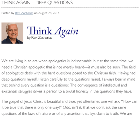 Ravi-Zacharias: Truth