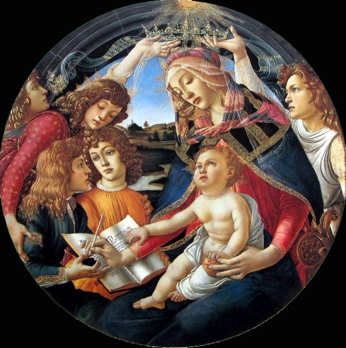 Sandro Botticelli's Madonna of the Magnificat (1481, Italy)