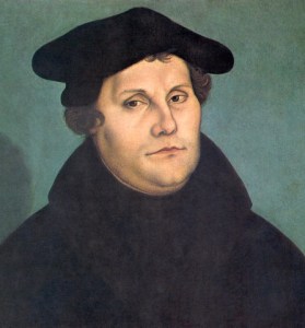 Martin Luther (1483-1546), by Cranach (credit: Wikipedia)