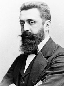 Theodor Herzl (1860-1904), one of the chief visionaries behind modern Zionist, the desire for a Jewish state in Palestine (credit: Wikipedia)