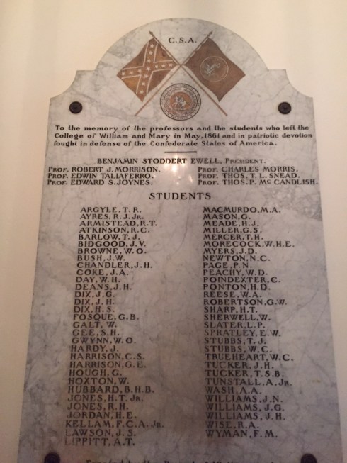 The College of William and Mary will replace a plaque commemorating Confederate soldiers, formerly on display at the Wren Building, with a new plaque remembered W&M students who fought on both sides of the Civil War.