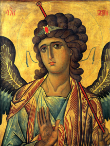 The angel Gabriel, from a 10 century icon, spoke to Daniel, with a mysterious vision of "Seventy Weeks." (credit: Uncut Mountain Supply)